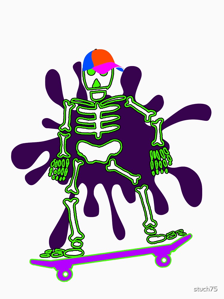 Skeleton Skater by stuch75 T-Shirts, Hoodie, Sweatshirt | BlankRebels.com (Image 3)