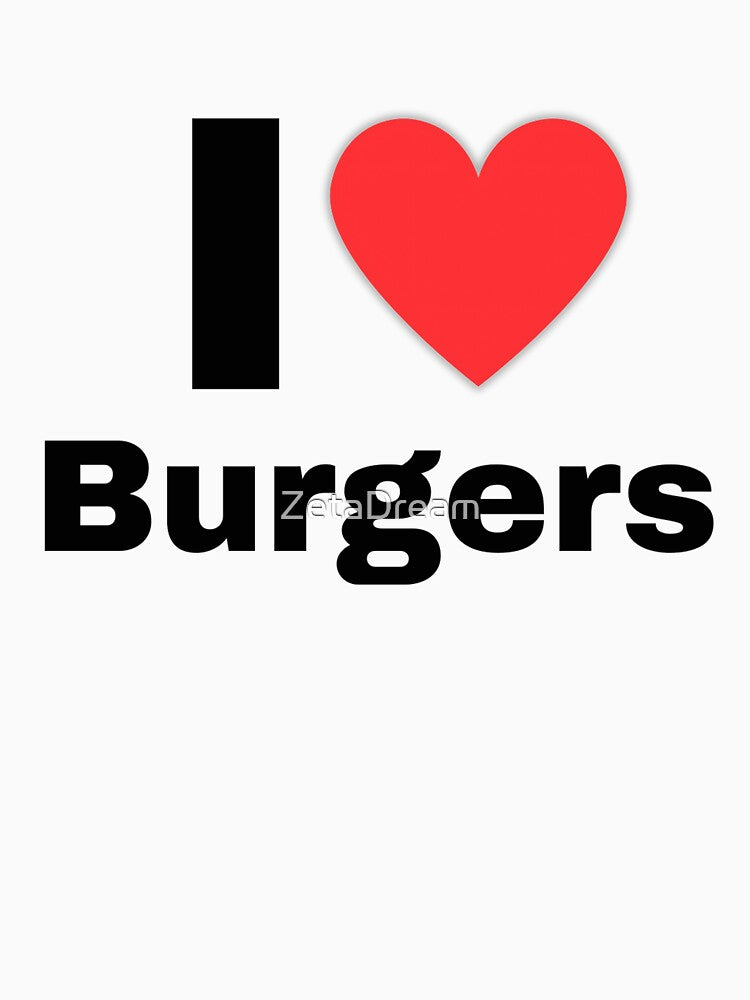 I Love Burgers Minimalist Design by ZetaDream T-Shirts, Hoodie, Sweatshirt | BlankRebels.com (Image 3)