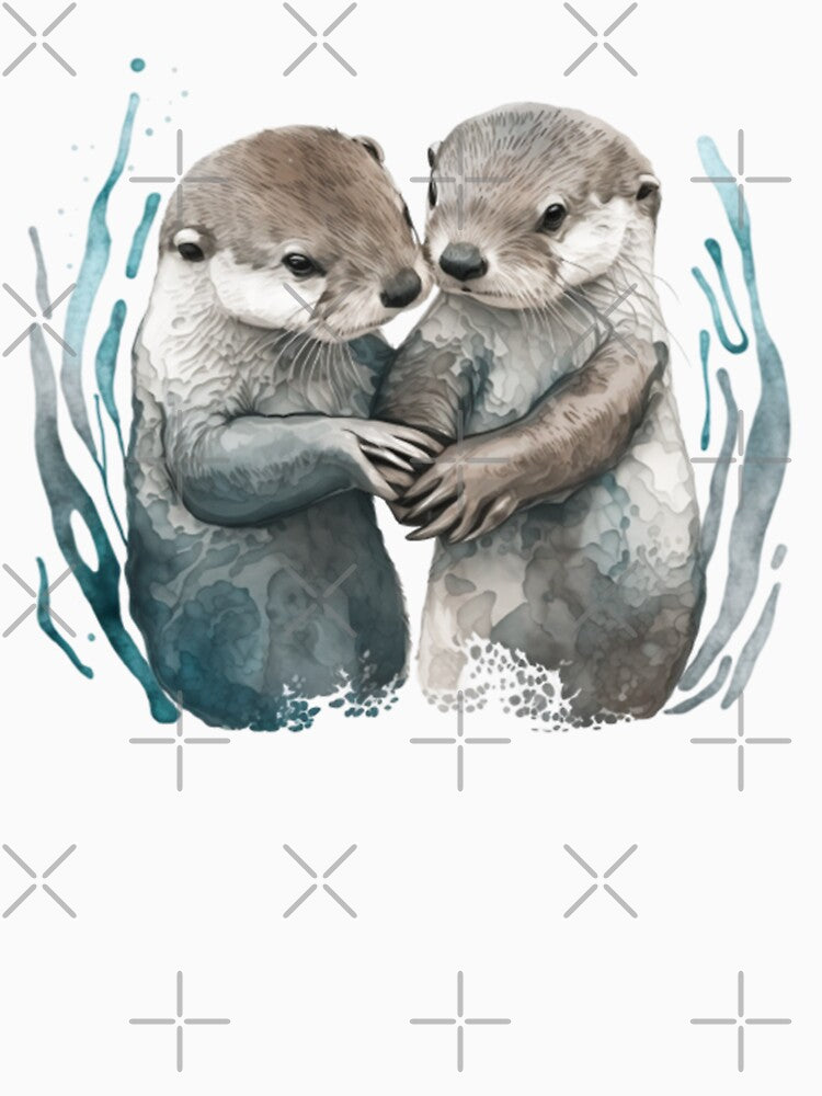 Significant Otters - Otters Holding Hands by DOPANDA . T-Shirts, Hoodie, Sweatshirt | BlankRebels.com (Image 3)