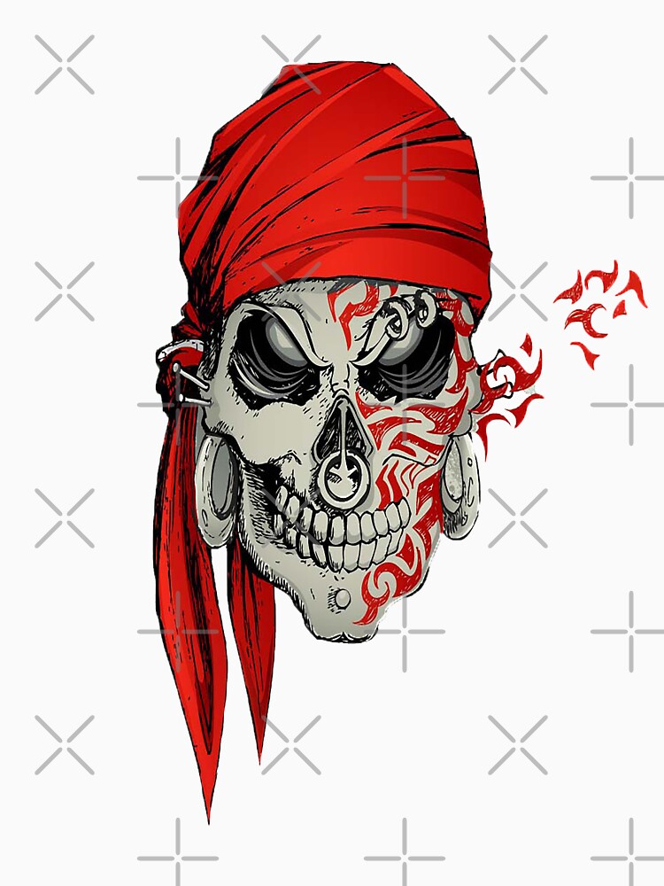 Horror Evil Pirate Skull by leen12 Art Designs Prints T-Shirts, Hoodie, Sweatshirt | BlankRebels.com (Image 3)