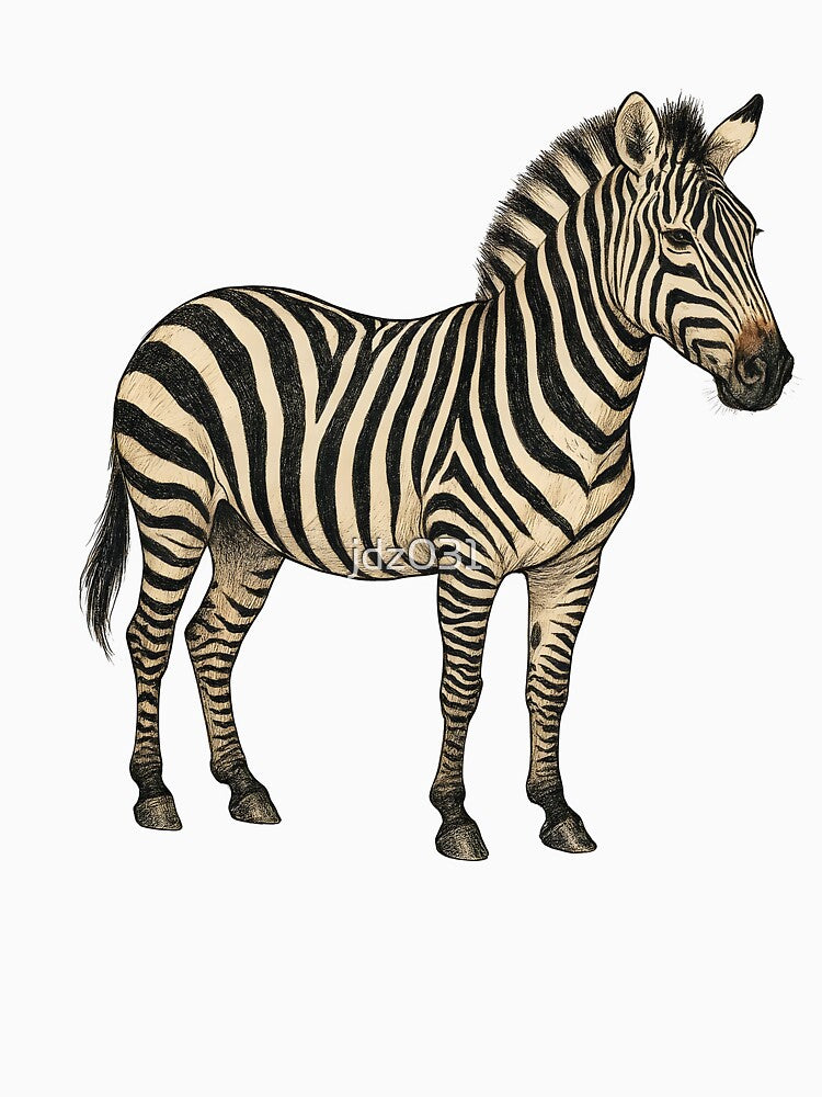 Striped Zebra Illustration by jdz031
