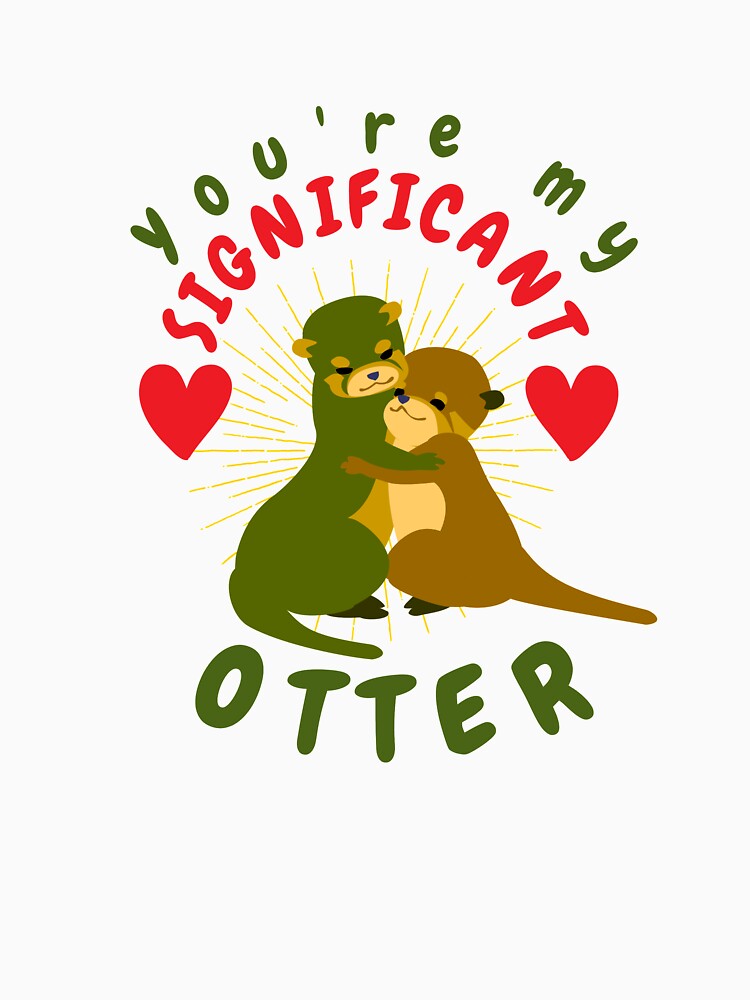 Romantic Otter Holding Hands Animal Drawing Otter Lovers Heart by tengamerx T-Shirts, Hoodie, Sweatshirt (Image 3)