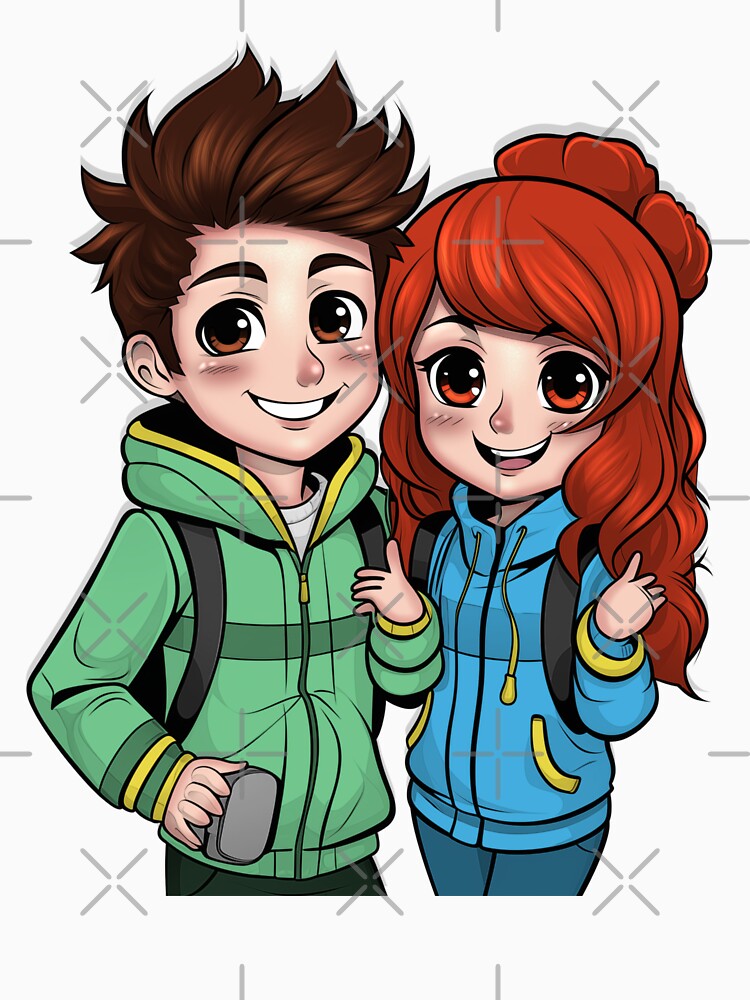 Cute White Couple Illustration – Soft Romance Digital Drawing by Lulunza T-Shirts, Hoodie, Sweatshirt (Image 3)