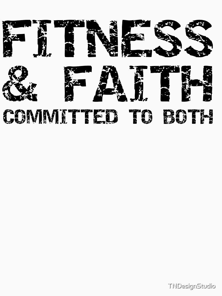 Funny Christian Fitness & Faith Committed to Both Workout Quote by TNDesignStudio T-Shirts, Hoodie, Sweatshirt (Image 3)
