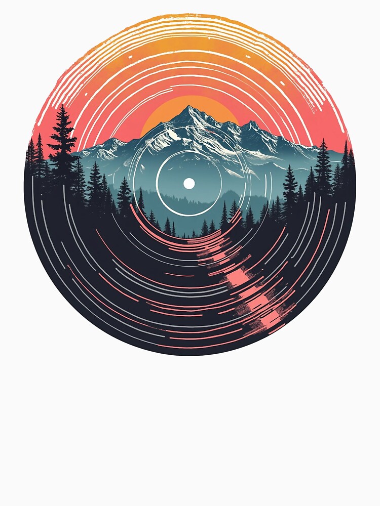 Mountains and forest on vinyl. by CrazyAlpacaDSGN T-Shirts, Hoodie, Sweatshirt | BlankRebels.com (Image 3)