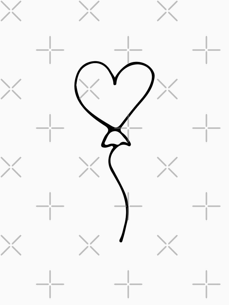 Doodle heart shape balloon by GulArt T-Shirts, Hoodie, Sweatshirt | BlankRebels.com (Image 3)
