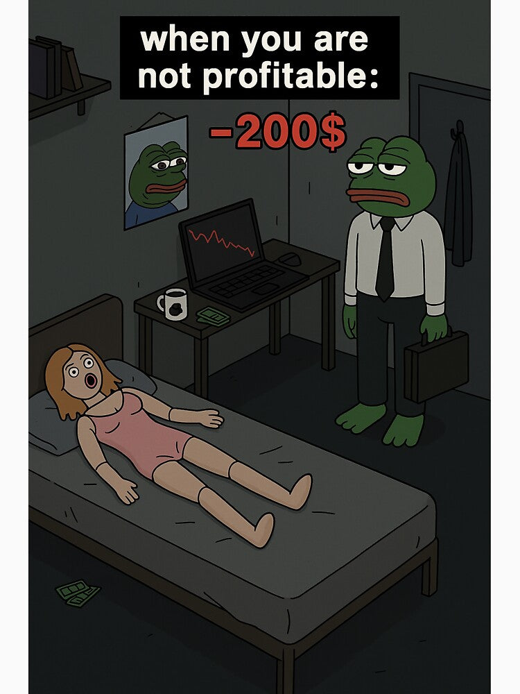 When You Are Not Profitable – Degen Meme Comic by Aecplaza T-Shirts, Hoodie, Sweatshirt | BlankRebels.com (Image 3)