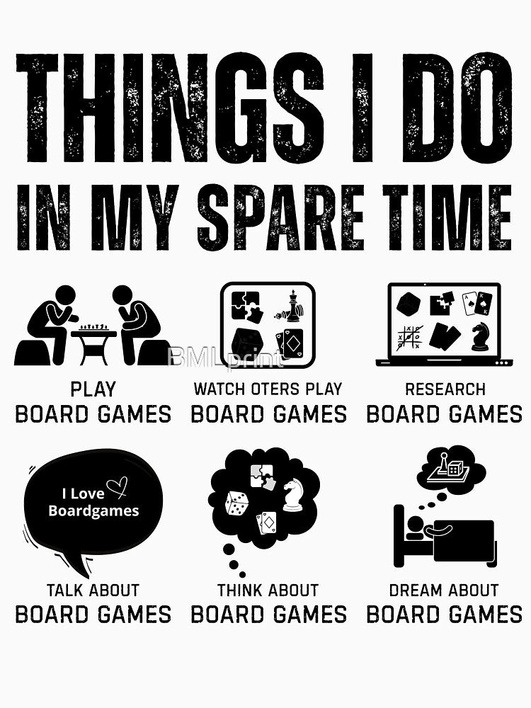 Things I Do in My Spare Time – Board Game Lover Checklist by BMLprint ⭐⭐⭐⭐⭐ T-Shirts, Hoodie, Sweatshirt (Image 3)