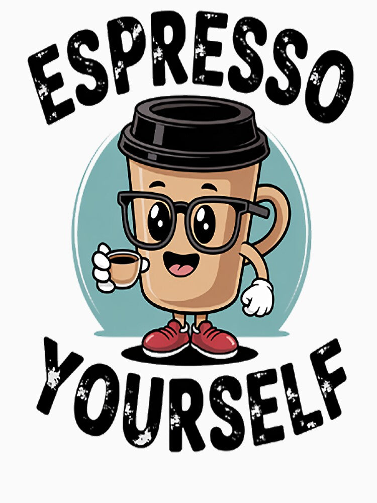 Espresso Yourself Coffee Lover Caffeine Lovers Cappuccino by MangoFit T-Shirts, Hoodie, Sweatshirt (Image 3)