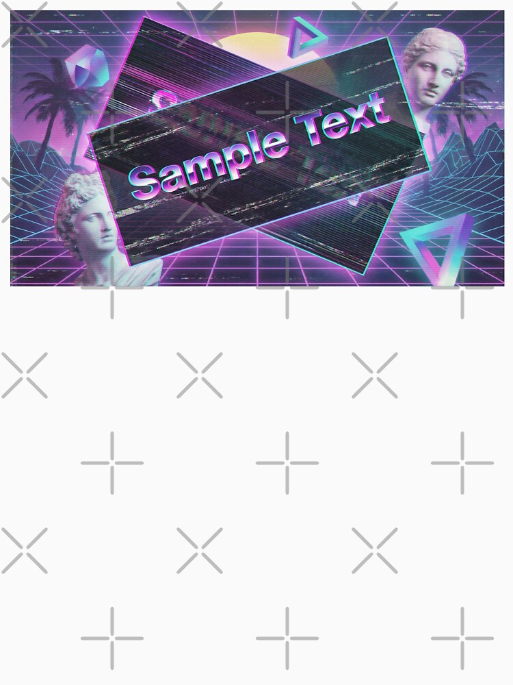 Sample Text Vaporwave Aesthetic Glitch by Gihon Mirth T-Shirts, Hoodie, Sweatshirt | BlankRebels.com (Image 3)