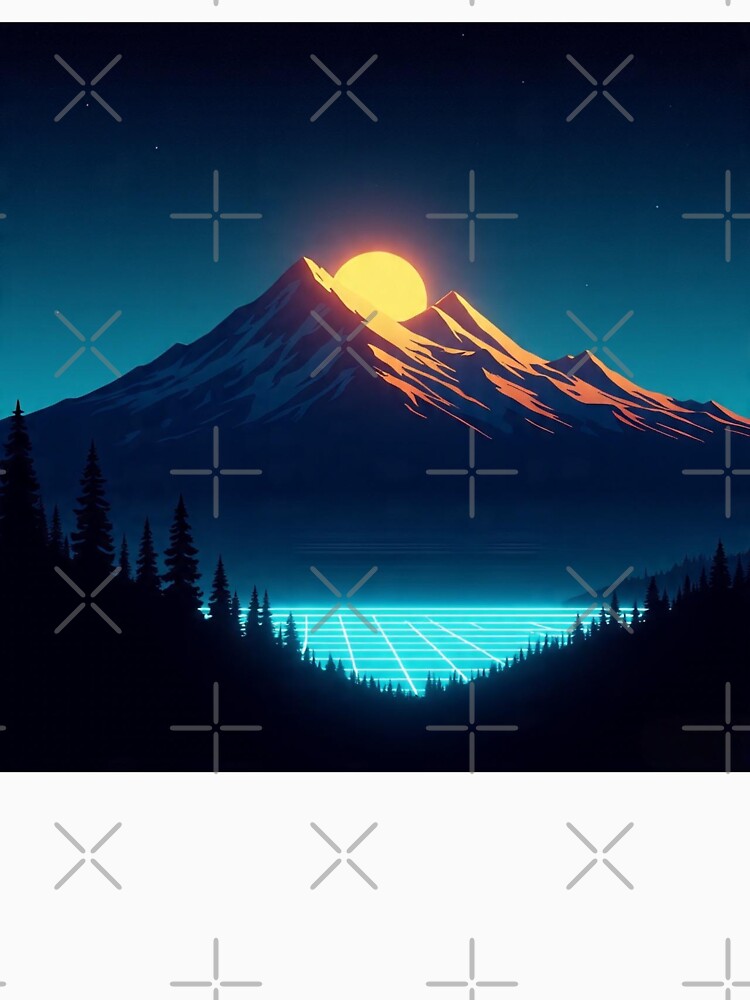 Synthwave Peak | Nature Abstract by Esterlane T-Shirts, Hoodie, Sweatshirt | BlankRebels.com (Image 3)