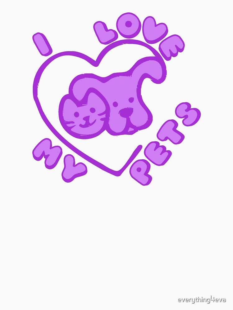 I Love My Pets Cat Dog Owner Heart Purple by everything4eva T-Shirts, Hoodie, Sweatshirt | BlankRebels.com (Image 3)
