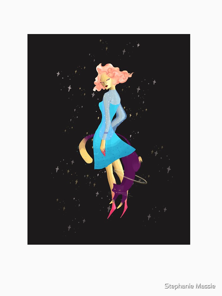 Alien Girl and Her Space Cat by Stephanie Massie T-Shirts, Hoodie, Sweatshirt | BlankRebels.com (Image 3)