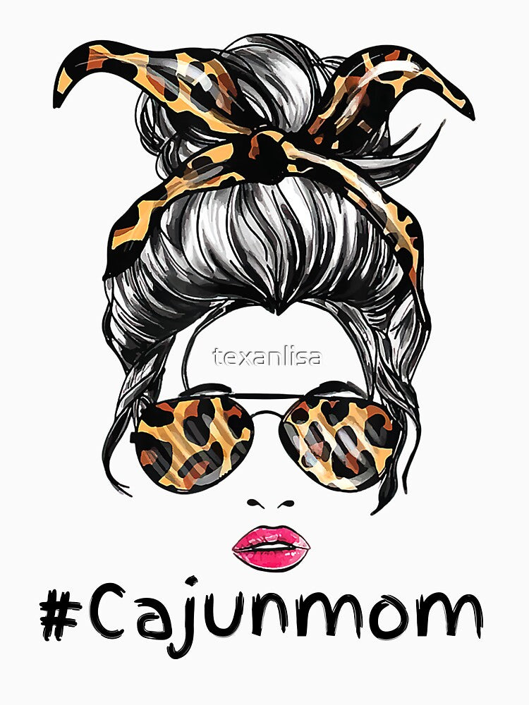 Cajun Mom Leopard Messy Bun Life by speakupandshine T-Shirts, Hoodie, Sweatshirt | BlankRebels.com (Image 3)