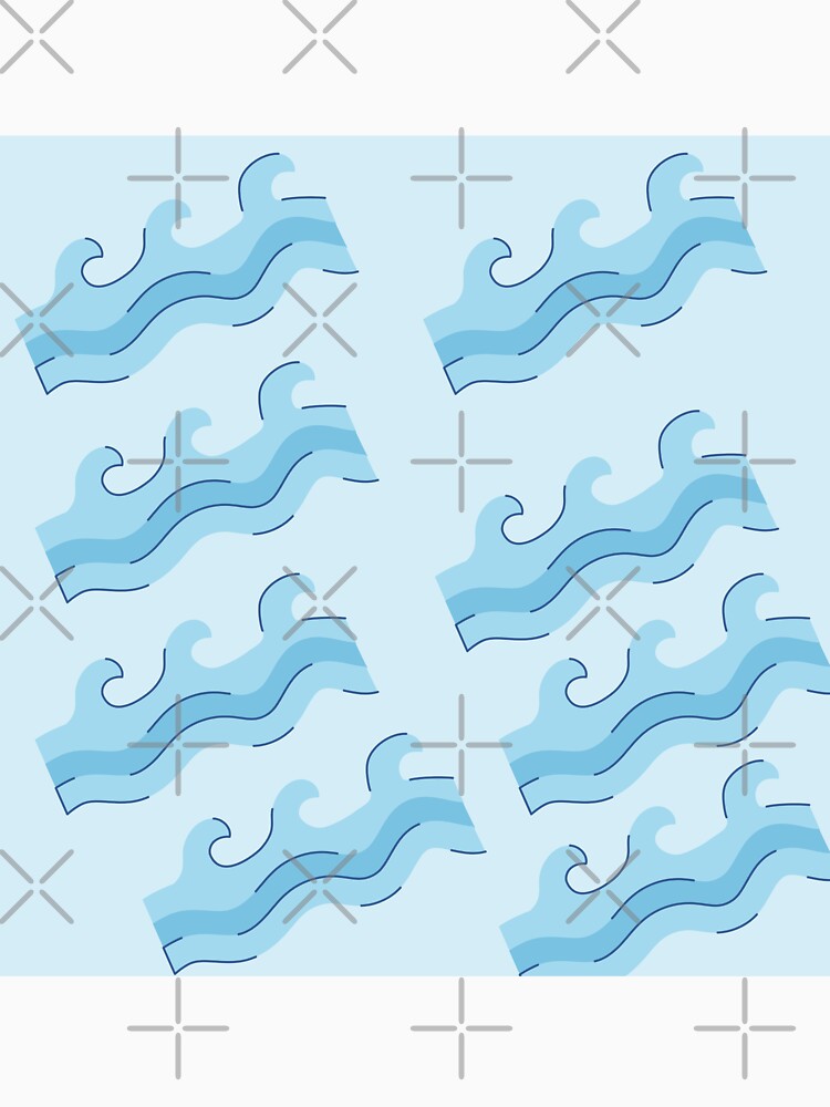 Ocean Bathmat Blue Waves by mimosadesigns T-Shirts, Hoodie, Sweatshirt | BlankRebels.com (Image 3)