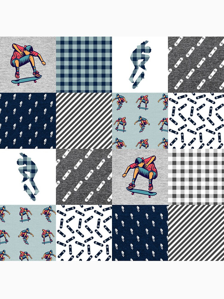 Skateboarding Sport Checkered Pattern by WillaldShop T-Shirts, Hoodie, Sweatshirt | BlankRebels.com (Image 3)