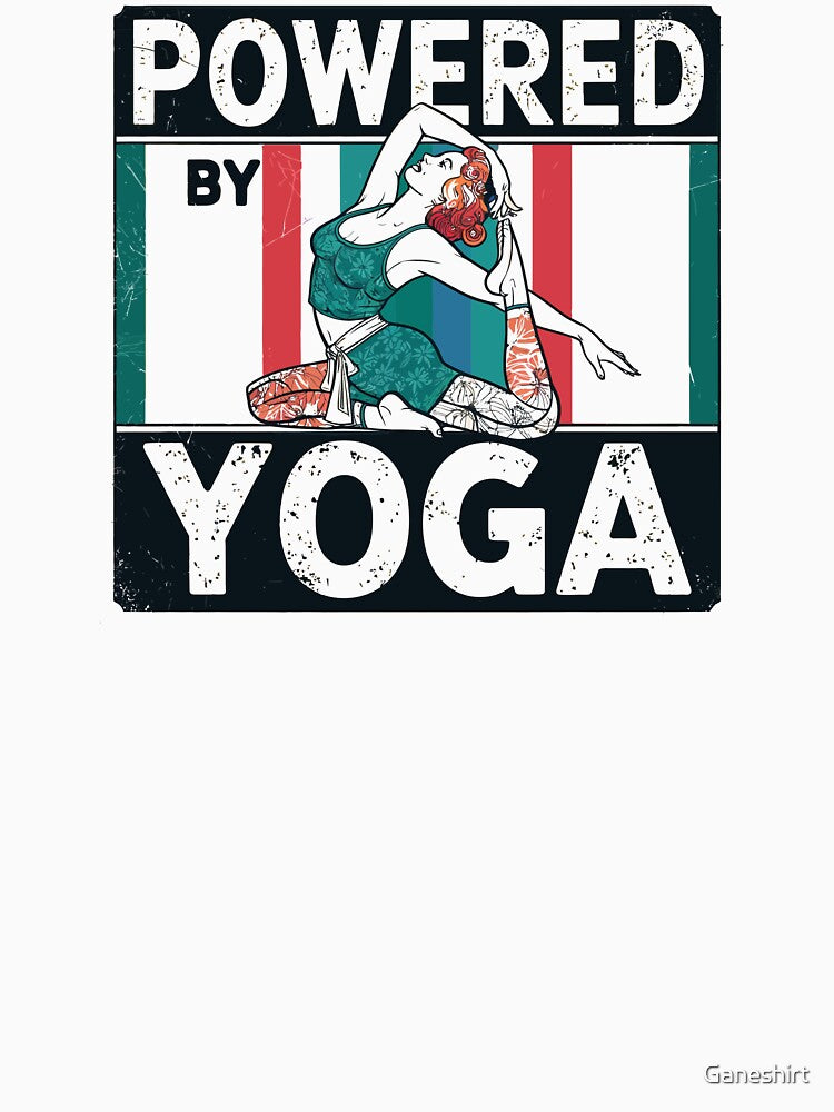Powered by Yoga – Funny Spiritual Fitness Meditation Lifestyle Quote by Ganeshirt T-Shirts, Hoodie, Sweatshirt (Image 3)