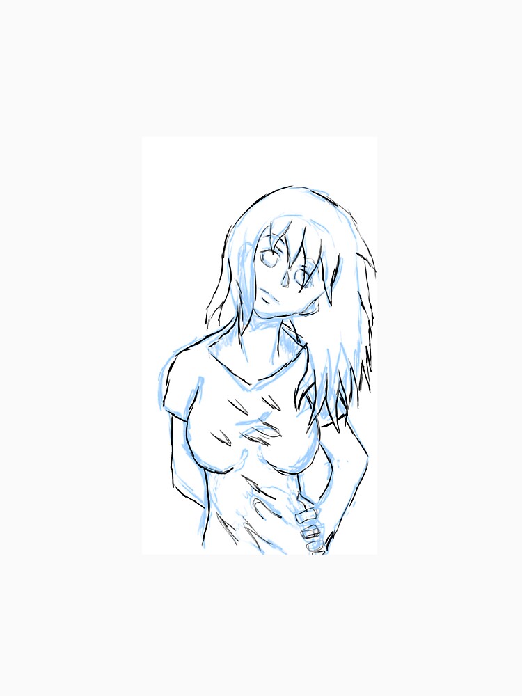 Sassy Chick Sketch Art by LoafyDave T-Shirts, Hoodie, Sweatshirt | BlankRebels.com (Image 3)