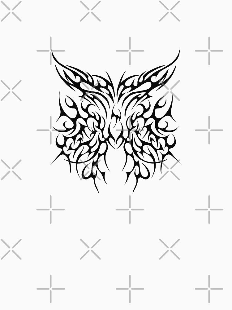 Butterfly Rockstar Y2K Aesthetic Graphic Design by ArtsieAxxie T-Shirts, Hoodie, Sweatshirt | BlankRebels.com (Image 3)