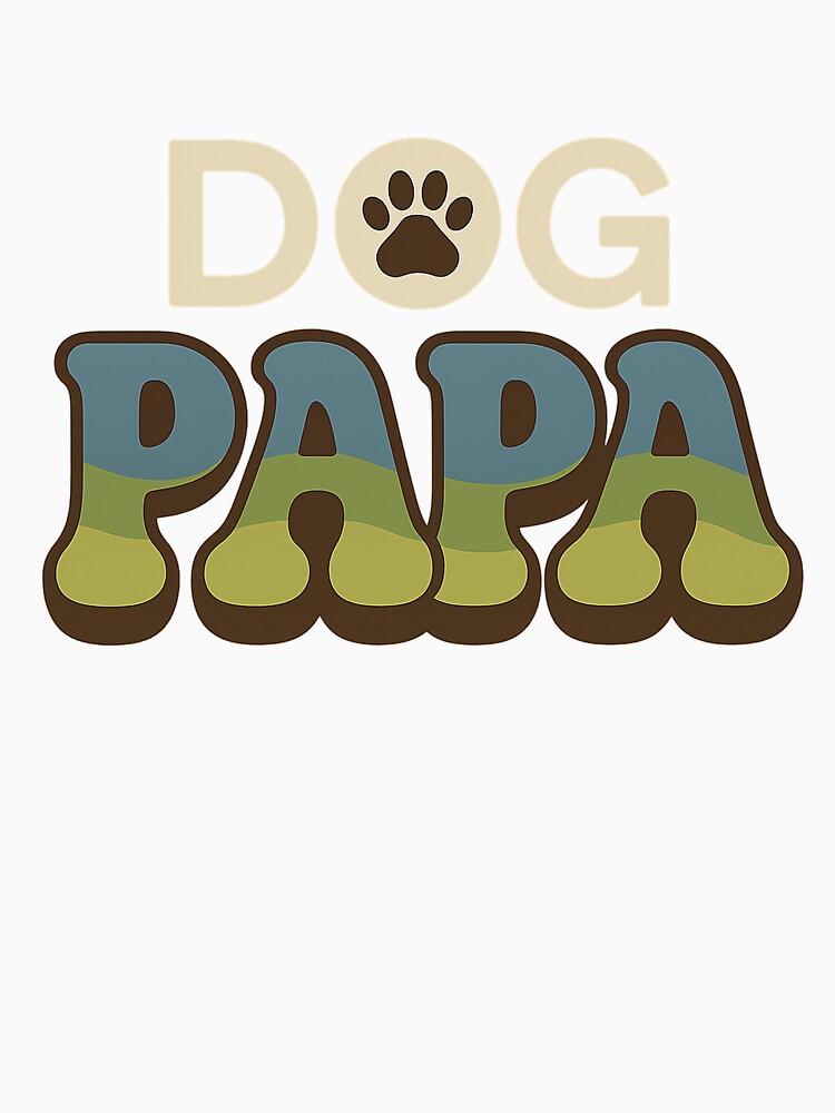 Groovy Retro Dog Papa Design by uNORTHODOX72 T-Shirts, Hoodie, Sweatshirt | BlankRebels.com (Image 3)