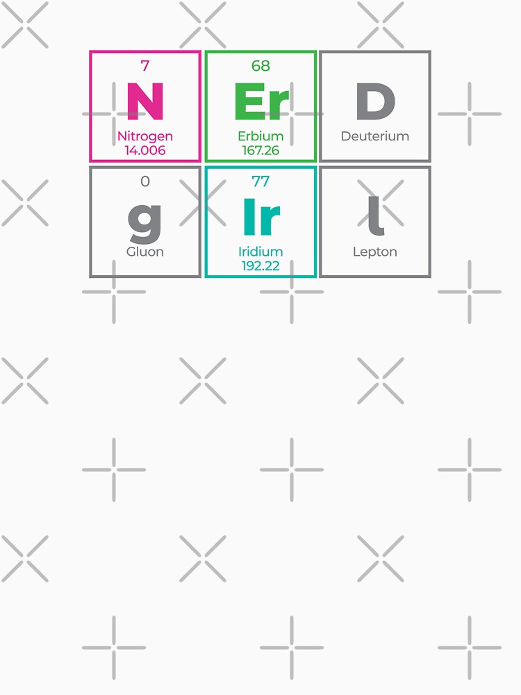 Copy of Nerd Girl Periodic Table Outline Design – Funny Science Gift by Rodney's Marketplace T-Shirts, Hoodie,... (Image 3)