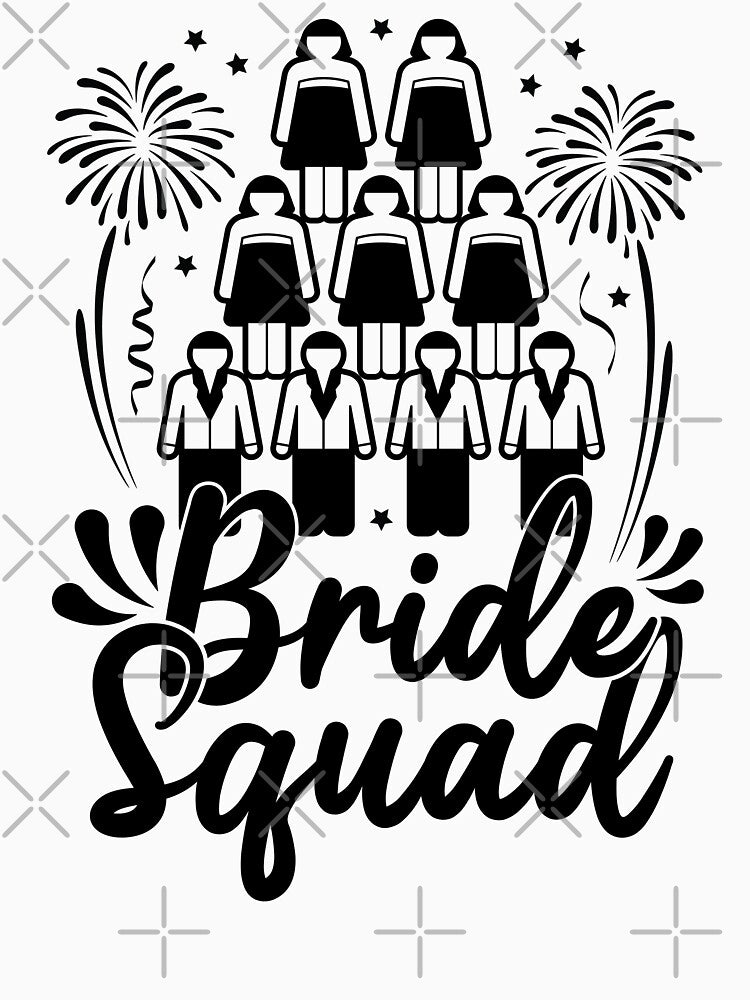 Bride Squad Bridal Cheer Party Matching Ensemble by GravitiTees T-Shirts, Hoodie, Sweatshirt | BlankRebels.com (Image 3)