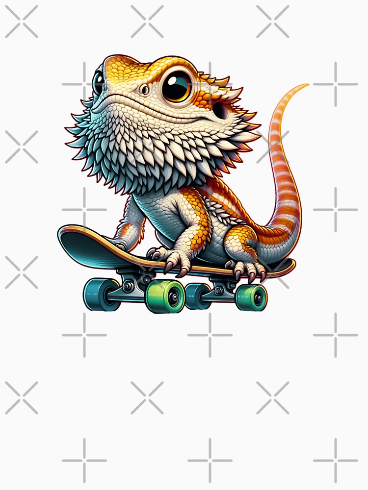 Skateboarding Bearded Dragon by TheAnimalZ00 T-Shirts, Hoodie, Sweatshirt | BlankRebels.com (Image 3)