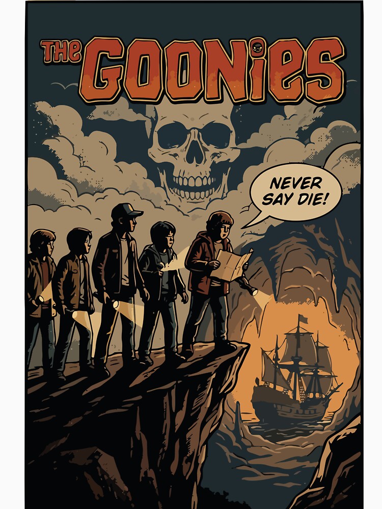 The Goonies Never Say Die Retro Comic Book Cover by tigrootiger
