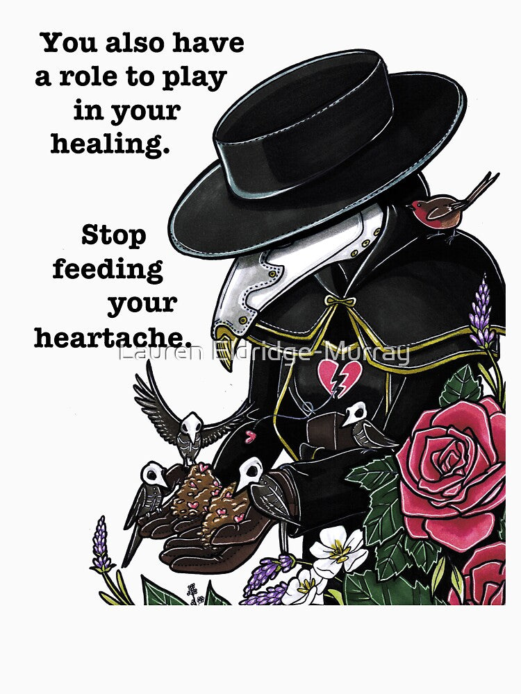 "Stop feeding your heartache" - Mabel's Mask by Lauren Eldridge-Murray T-Shirts, Hoodie, Sweatshirt (Image 3)