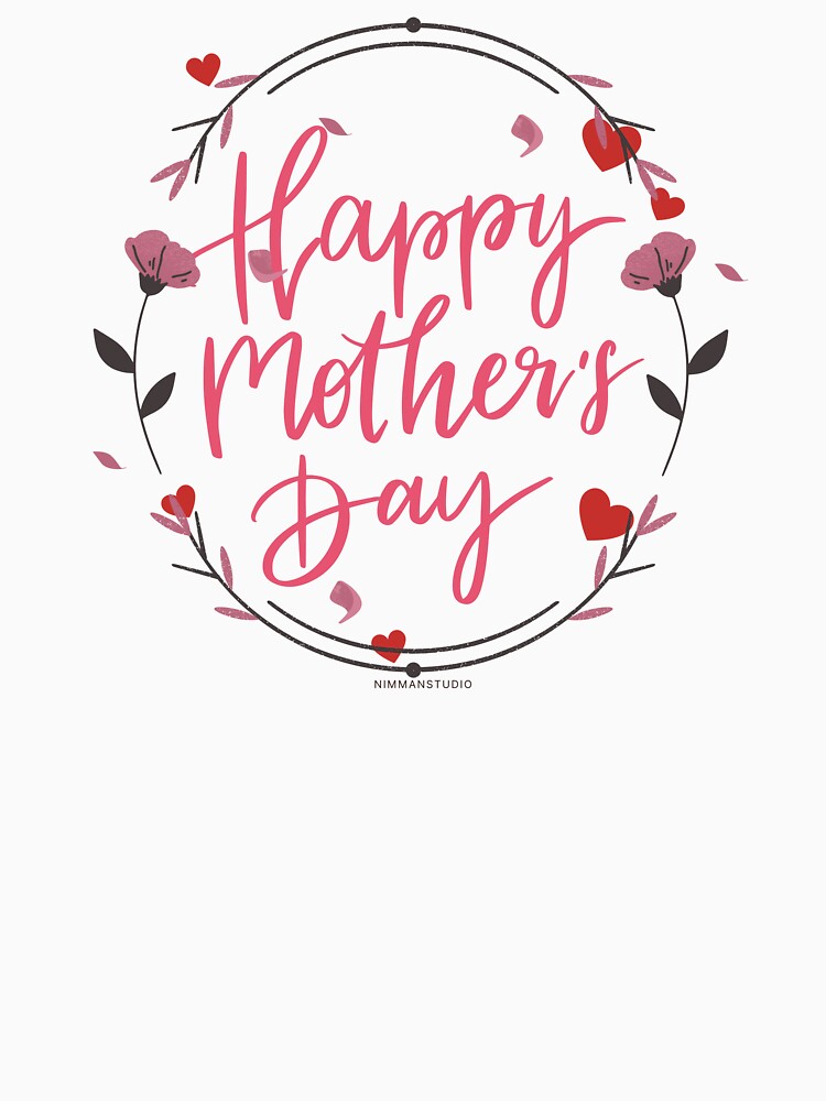Happy mothers day Adults T-Shirt Type1 by Nimmandesignart