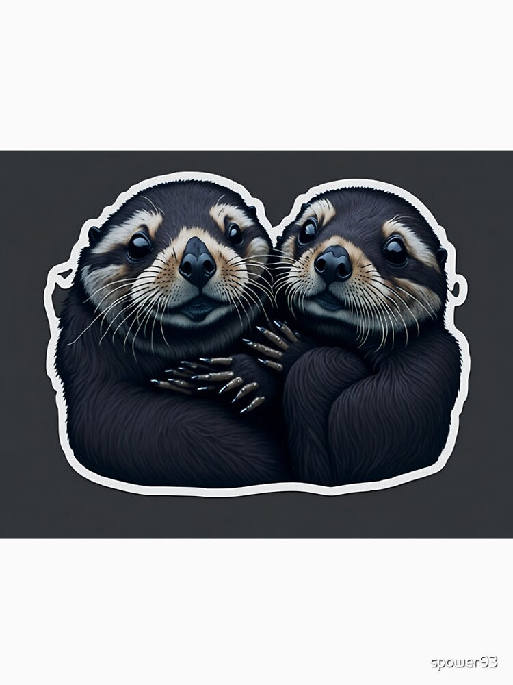 User Significant Otters - Otters Holding Hands Sticker by spower93 T-Shirts, Hoodie, Sweatshirt | BlankRebels.com (Image 2)