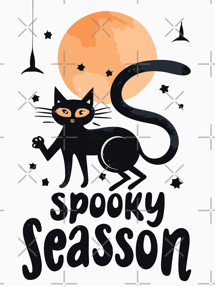 Black Cat's Spooky Season by PaintedPixels01 T-Shirts, Hoodie, Sweatshirt | BlankRebels.com (Image 3)