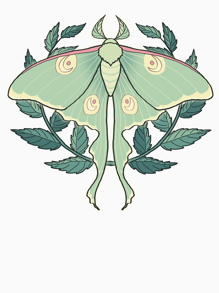 Luna Moth by Crow's Curio T-Shirts, Hoodie, Sweatshirt | BlankRebels.com (Image 3)