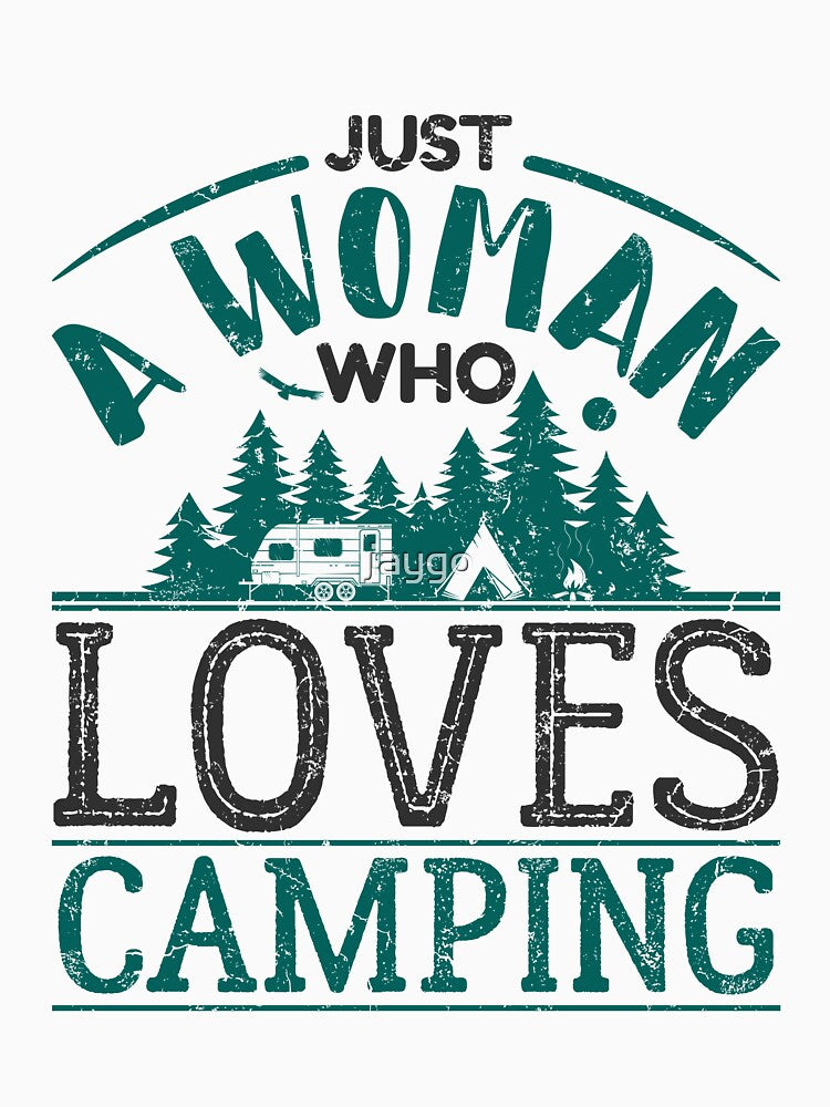 Just a Woman Who Loves Camping by jaygo T-Shirts, Hoodie, Sweatshirt | BlankRebels.com (Image 3)