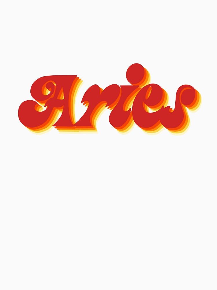 Aries, Retro Font by DandiestArt22 T-Shirts, Hoodie, Sweatshirt | BlankRebels.com (Image 3)
