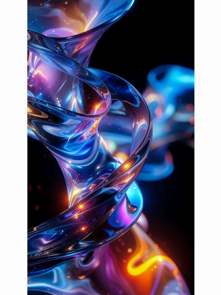 Luminous Twist – Futuristic Glass Abstract by NizuCaCi T-Shirts, Hoodie, Sweatshirt | BlankRebels.com (Image 3)