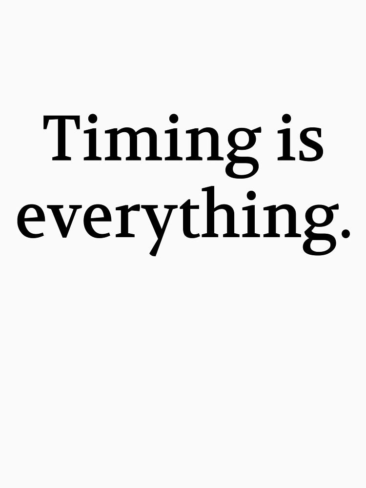 Bullwit! funny money apparel and accessories - "Timing is everything" by Bullwit! T-Shirts, Hoodie, Sweatshirt (Image 3)