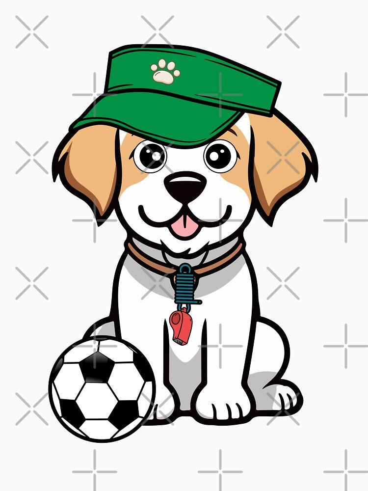 Soccer Player Happy dog by Pet Station