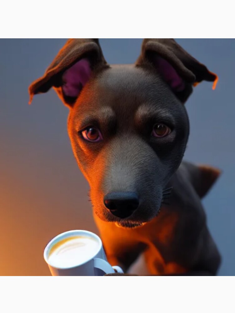 A DOG HOLDING A CUP OG COFFEE by Megh Trivedi T-Shirts, Hoodie, Sweatshirt | BlankRebels.com (Image 3)