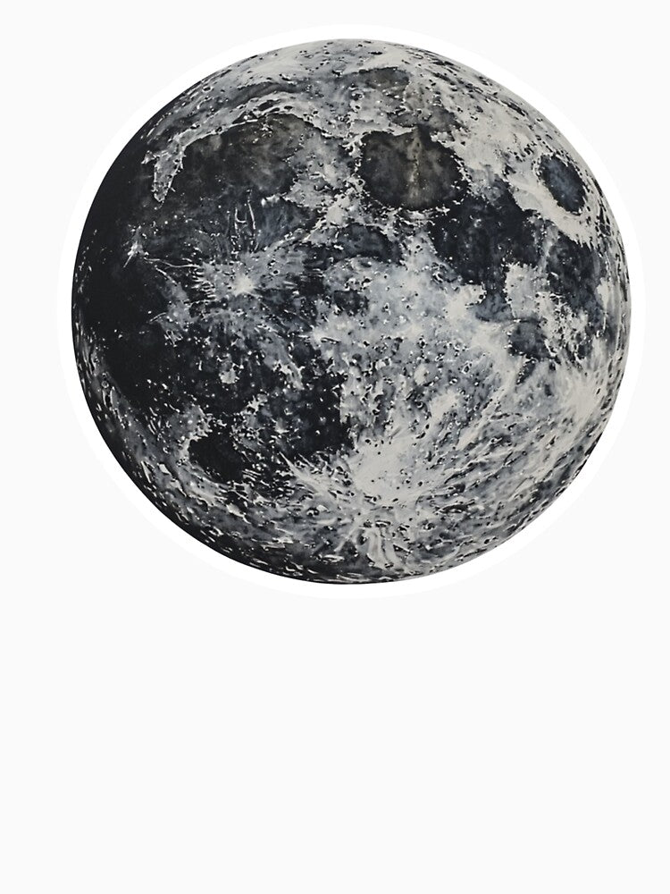 Mystical Realistic Full Moon Sticker - Hyper Detailed Lunar Glow by spiritual-vibes T-Shirts, Hoodie, Sweatshirt (Image 3)