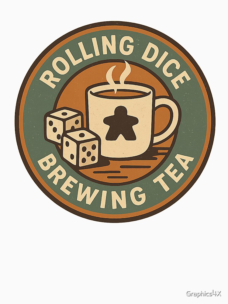 Rolling Dice Brewing Tea Board Game Design by Graphics4X T-Shirts, Hoodie, Sweatshirt | BlankRebels.com (Image 3)
