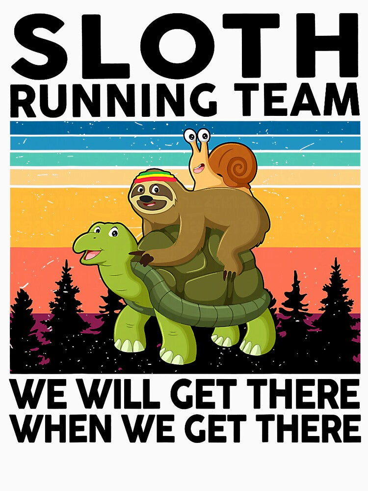 Funny Running-Shirt Sloth Running Team Women Men Kids by RobertKnow Hoodie, Sweatshirt | BlankRebels.com (Image 3)