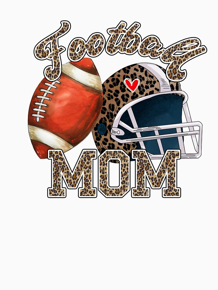 Football Mom Sublimation,  Football Leopard Letter Png, Football Png, Football Game Day Sublimation, Football... (Image 3)