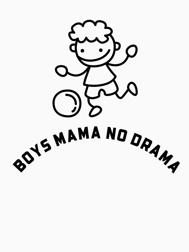 Boys' Mama: No Drama Zone, Mother, son, boys mama, mother with sons, humor funny slogan by MarJul T-Shirts,... (Image 2)