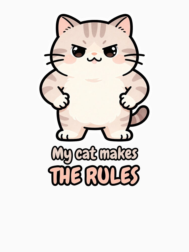 My Cat Makes the Rules – Funny Cat Lover Design by CatVibesStudio
