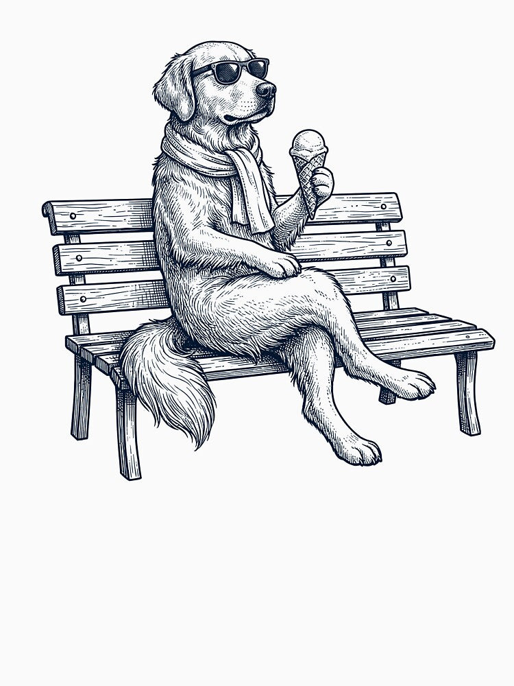 Golden Retriever Ice Cream Dog Mom Dad by DoodleTortle T-Shirts, Hoodie, Sweatshirt | BlankRebels.com (Image 3)