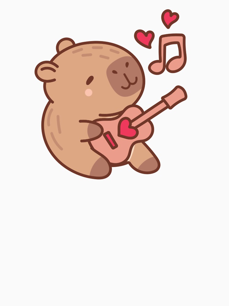 Cute Capybara Love Music T-Shirts, Hoodie, Sweatshirt