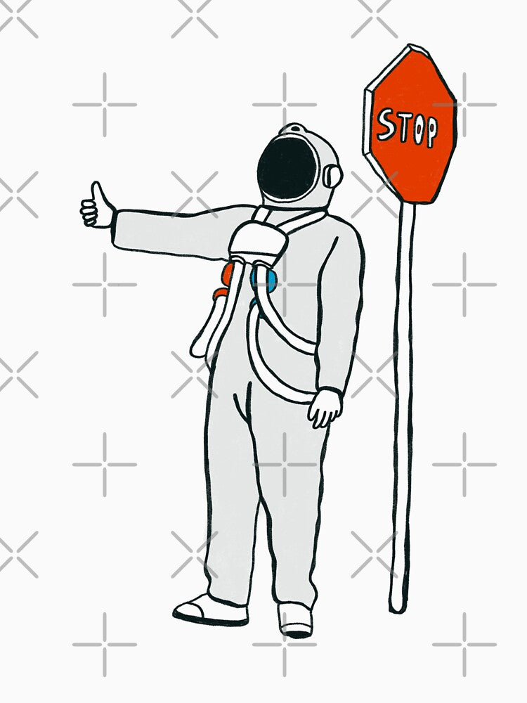 Astronaut stop hand funny space astronaut cool by Tropical Blood T-Shirts, Hoodie, Sweatshirt | BlankRebels.com (Image 3)