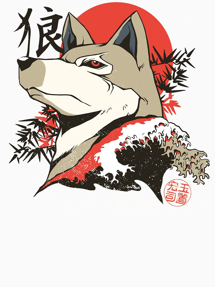 JAPANESE WOLF T-SHIRT TEE SWEATER HOODIE GIFT PRESENT BIRTHDAY CHRISTMAS by Timcito Sweatshirt | BlankRebels.com (Image 3)