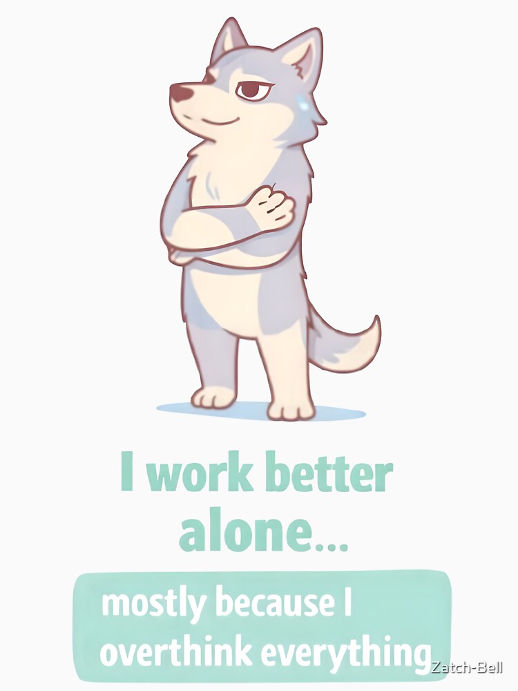 Overthinking Husky Dog in Pastel Aesthetic by Zatch-Bell T-Shirts, Hoodie, Sweatshirt | BlankRebels.com (Image 3)
